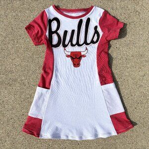 Chicago Bulls NBA Handmade reworked toddler 4t tunic t shirt dress